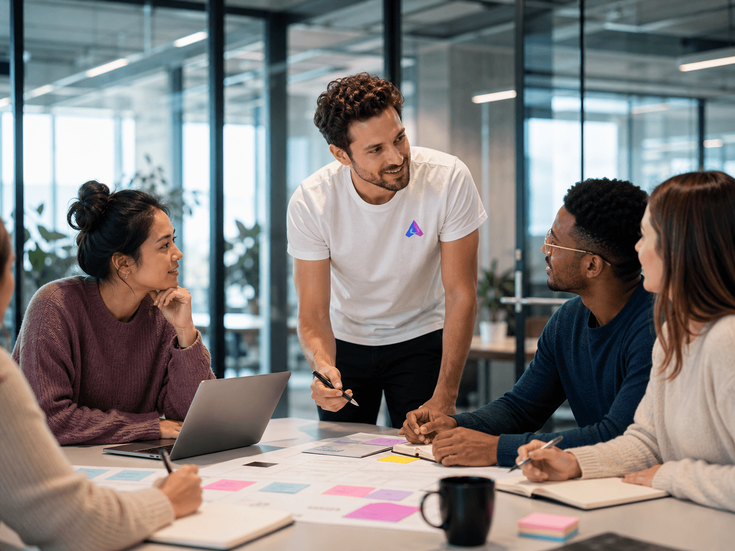 Gemeinsames Lernen während eines KI-Teamtrainings